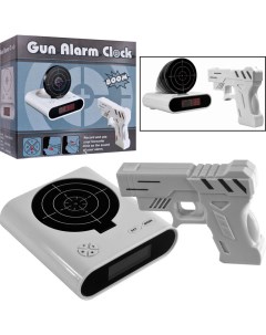 Часы будильник с мишенью и лазерным пистолетом Gun alarm