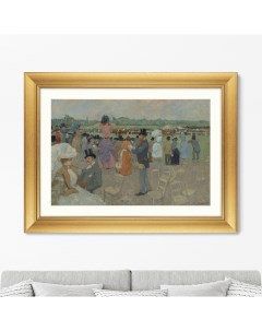 Репродукция картины в раме The Races at Longchamp 1891г Размер картины 60 5х80 5см Картины в квартиру