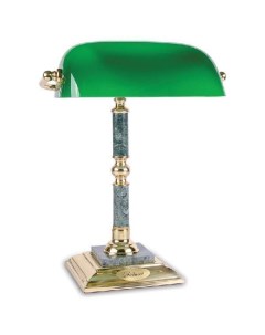 Настольная лампа зеленый мрамор Delucci