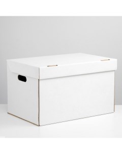 Коробка для хранения белая 48 х 32 5 х 29 5 см Nobrand