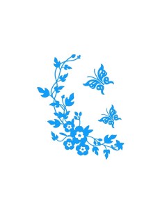 Интерьерная наклейка Веночек голубой Fachion stickers