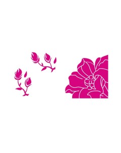 Интерьерная наклейка цветок Олеандр ярко розовый Fachion stickers