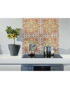 Наклейка на стену Плитка с растительным узором Голландия 24 шт 10х10 см Paintingstock