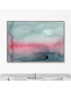 Репродукция картины на холсте Sunset on the river Размер картины 75х105см Картины в квартиру