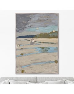 Репродукция картины на холсте The Beach at Saint Jacut 1909г 75х105см Картины в квартиру