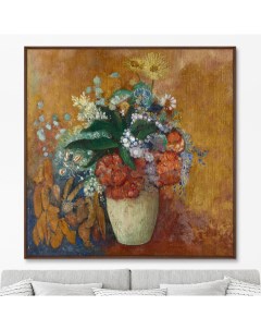 Репродукция картины на холсте Vase of Flowers 1905г Размер картины 105х105см Картины в квартиру