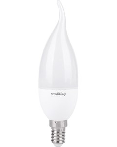 Светодиодная матовая лампа LED Свеча на ветру Smart Buy SBL C37Can 8_5 30K E14 Smartbuy