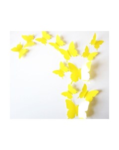 Интерьерная наклейка Бабочки желтый 3D Hsuan tsai