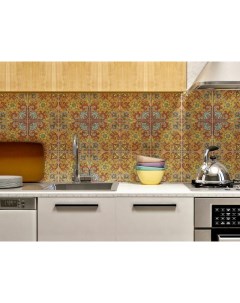 Наклейка на кухонный фартук Плитка с узором Голландия 12 шт 10х10 см Paintingstock