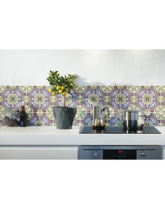 Наклейка на кухонный фартук Плитка с узором Голландия 12 шт 15х15 см Paintingstock