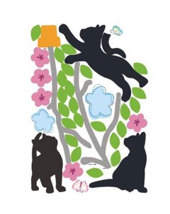 Интерьерная наклейка День кошек Fachion stickers