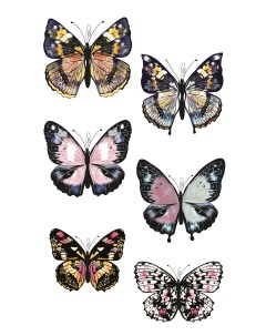 НАКЛЕЙКИ ДЕКОРАТИВНЫЕ ВИНИЛОВЫЕ Прекрасные бабочки Divino sticky
