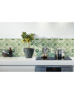Наклейка на стену Плитка с растительным узором Цветы 40 шт 20 х20 см Paintingstock
