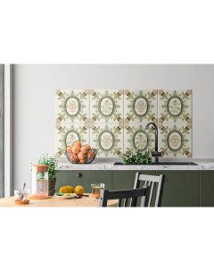 Наклейка на стену Плитка с растительным узором Голландия 12 шт 20х20 см Paintingstock