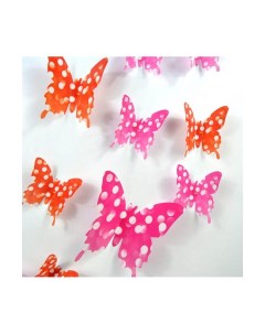 Интерьерная наклейка Бабочки горошек 3D Hsuan tsai