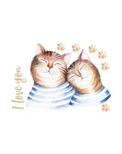 Интерьерные наклейки Коты в тельняшках Fachion stickers