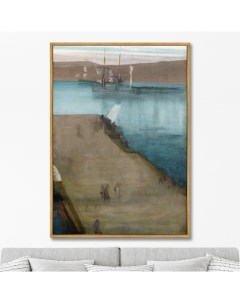 Репродукция картины на холсте Valparaiso Harbor 1866г 75х105см Картины в квартиру