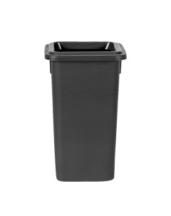 Ведро для мусора Fit bin 20 л чёрный бак с черной крышкой с отверстием Plafor