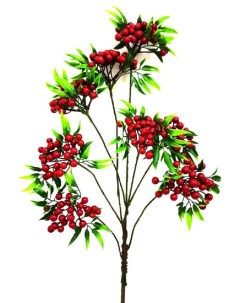 Искусственное растение Ветка рябины красная Holodilova