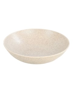 Тарелка суповая Alfa 22 см бежевая мрамор Keramika