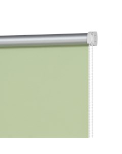Штора рулонная Блэкаут Плайн 140x175 см весенний зеленая Decofest
