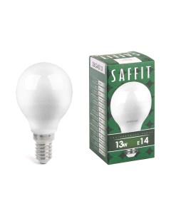 Светодиодная лампа E14 13W 6400K холодный SBG4513 55159 Saffit
