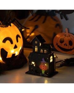 Светильник Дом с черной кошкой LED белый Luazon lighting
