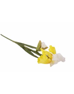Искусственные цветы ирис бело желтый Holodilova