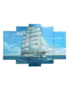 Картина модульная на подрамнике Корабль 120х80 см 2 24х53 2 24х70 1 24х80 Постер-лайн