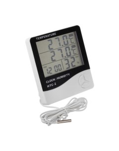 Термометр LTR 16 электронный 2 датчика температуры датчик влажности белый Luazon