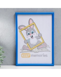 Keep memories Фоторамка пластик L 4 21х30 см синий пластиковый экран Baummann