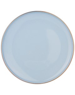 Тарелка обеденная solo 26 5 см бледно голубая 4 штуки Bronco