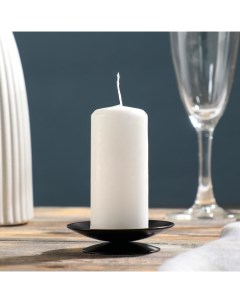 Подсвечник металл на 1 свечу Лотос 2x7 5 см черный муар Омский свечной