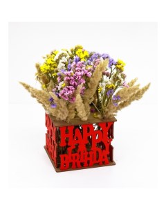 Сборная ваза для цветов с колбами Подарок в день рождения Eco wood art