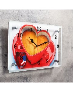 Часы серия Кухня Чашка кофе сердце 20х30 см Сюжет