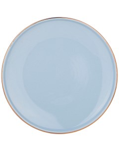 Тарелка закусочная solo 20 5 см бледно голубая 4 штуки Bronco