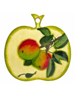 Доска разделочная Яблоко с рисунком для кухни Зуми