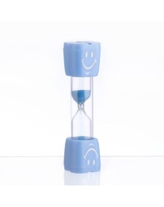 Песочные часы Смайл на 3 минуты 9 х 2 3 см голубые Nobrand