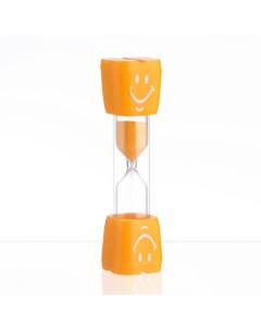 Песочные часы Смайл на 3 минуты 9 х 2 3 см оранжевые Nobrand