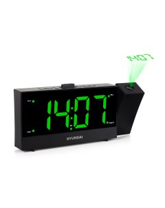 Радиобудильник H RCL243 черный LCD подсветка зеленая часы Hyundai