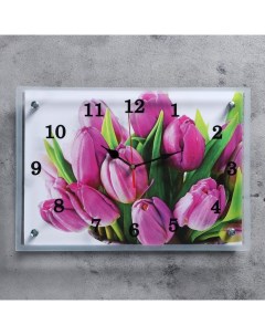 Часы настенные серия Цветы Тюльпаны 25х35 см Сюжет