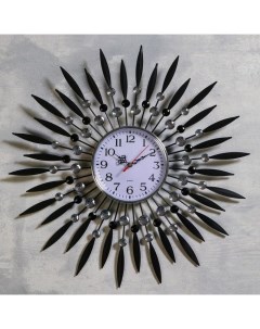 Часы настенные серия Ажур Лучи Перья плавный ход d 50 см циферблат 14 5 см Quartz