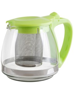 Чайник заварочный стекл 0 9л с фильтром зелен Appetite