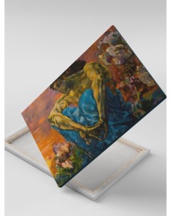 Картина на холсте Михаил Врубель Демон сидящий 40x60 Каждому своё