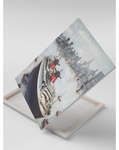 Картина на холсте Лайнер Корабль Судно Теплоход 30x40 Каждому своё