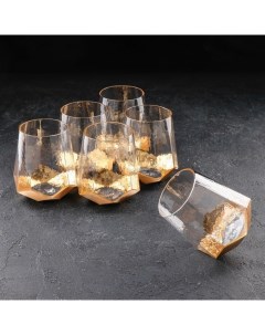 Набор стаканов Дарио 450 мл 10x11 5 см 6 шт цвет золотой Magistro