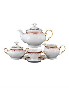 Сервиз чайный 1794 Красная лилия 6 персон 9 предметов Thun
