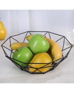 Ваза для фруктов Геометрия 25x25x8 см цвет МИКС Доляна