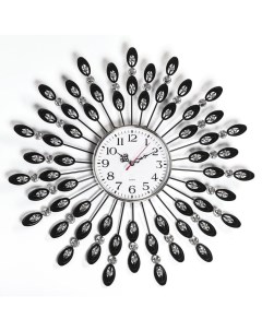 Часы настенные Ажур Перья павлина плавный ход d 14 см 48 х 48 см Quartz