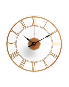 Часы настенные серия Интерьер Леми плавный ход d 39 см Рубин